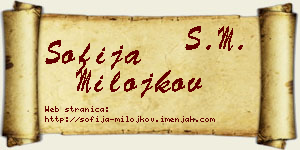 Sofija Milojkov vizit kartica